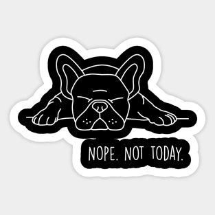 Nope Not Today Shirt for women and men Sarcastic Quote Sticker